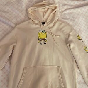 Beige spongebob hoodie, size medium